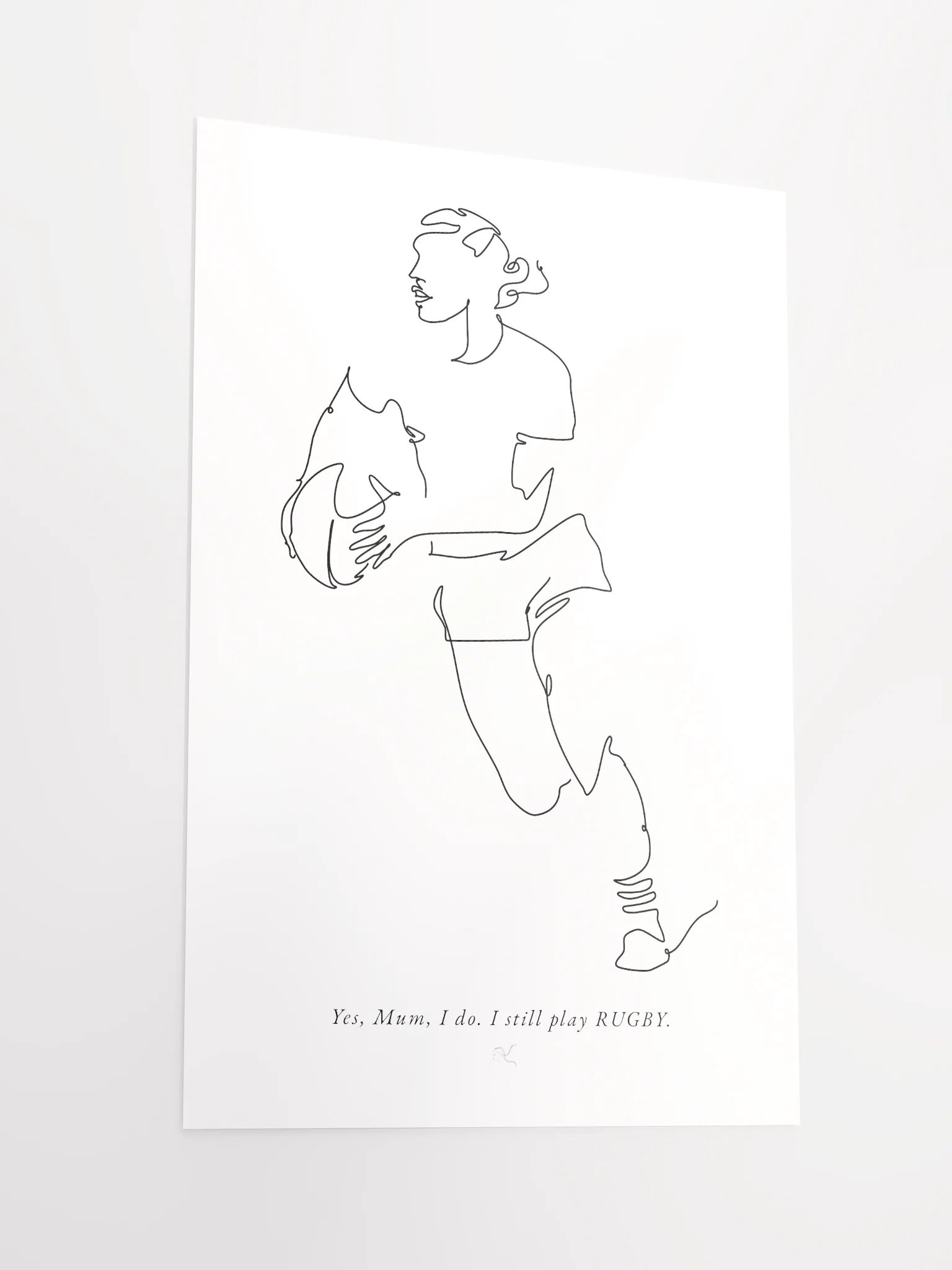 Women Rugby Poster <3 hard Runs #2 product image (5)