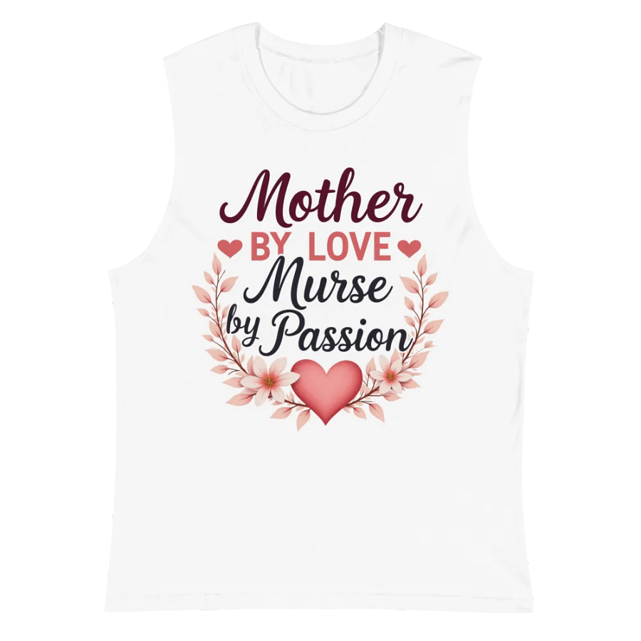 Mother by Love, Nurse by Passion Floral Muscle Tank product image (2)