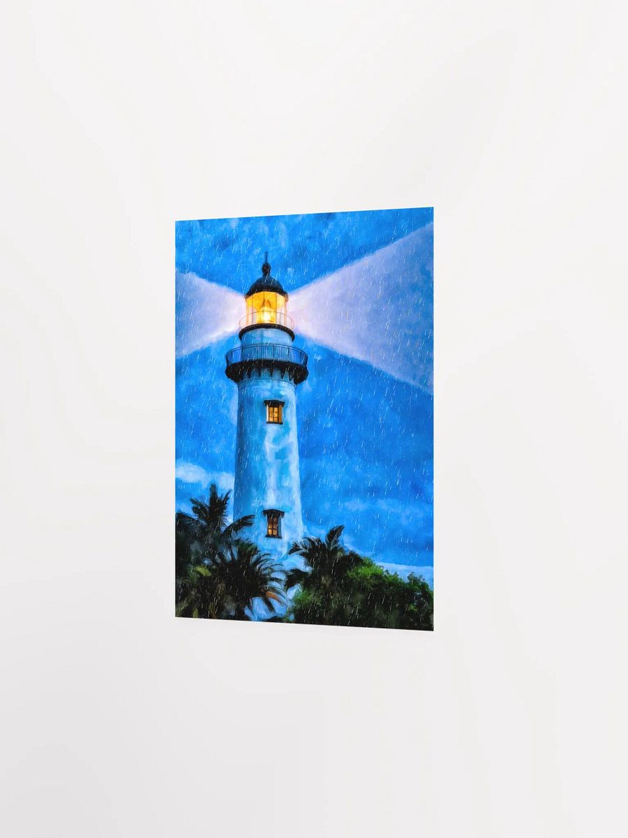 St Simons Island Lighthouse At Night – Georgia Matte Poster product image (14)