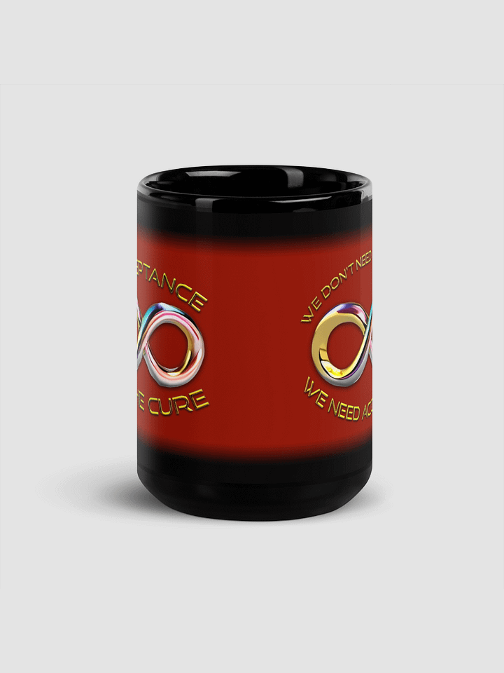 Acceptance is the Cure 15oz Black Glossy Mug product image (1)