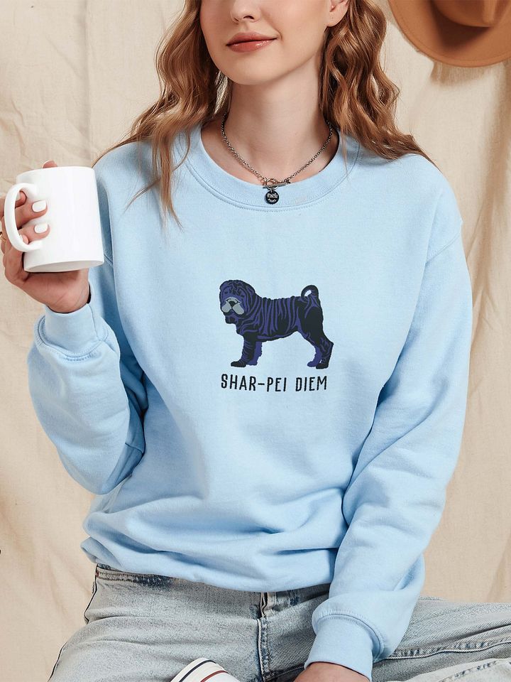 Shar-Pei Diem Sweatshirt (Embroidered) of a Chinese Shar-Pei(Black) product image (2)