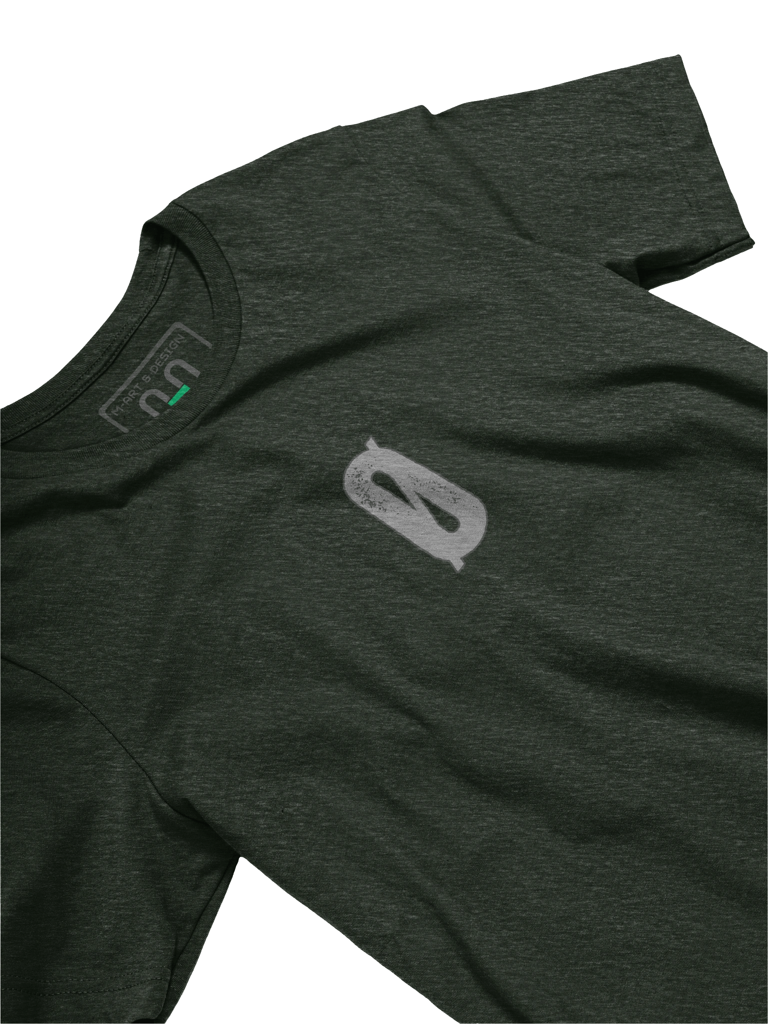 Distressed Gray Danish Letter Ø on Black – Nordic Typography Art Print product image (27)