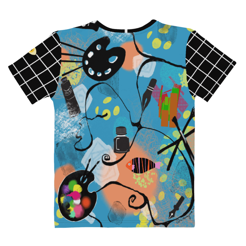 ScribbleWear #11 Women's Crew Neck Poly Tee/InkMeBlues product image (2)