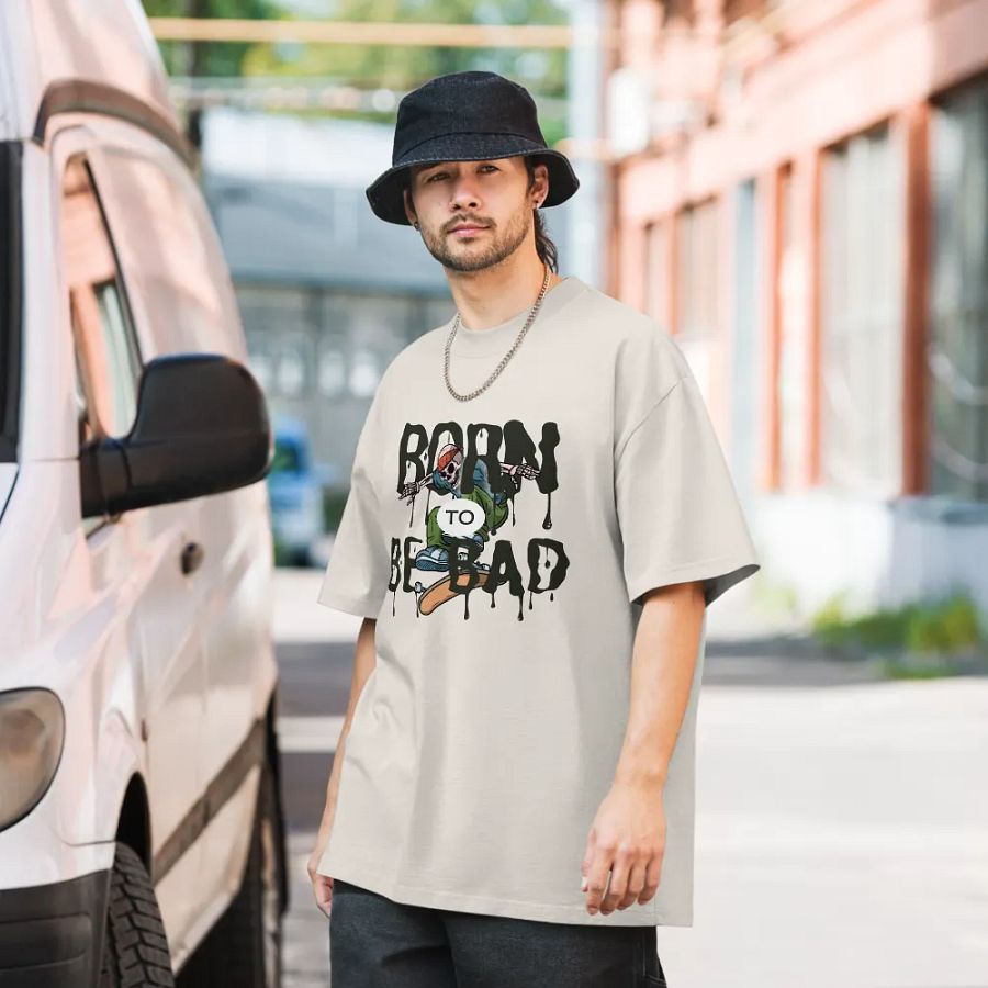 Born to be bad oversized t-shirt product image (7)