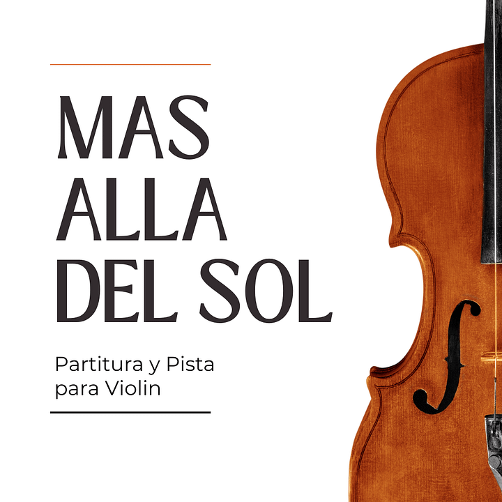 Partitura y Pista para Violin - MAS ALLA DEL SOL product image (1)