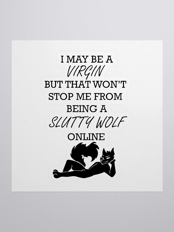 Slutty Wolf Kiss Cut Sticker product image (1)