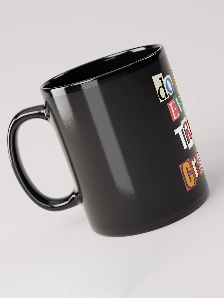 Ransom Note Style Black Glossy Mug product image (4)