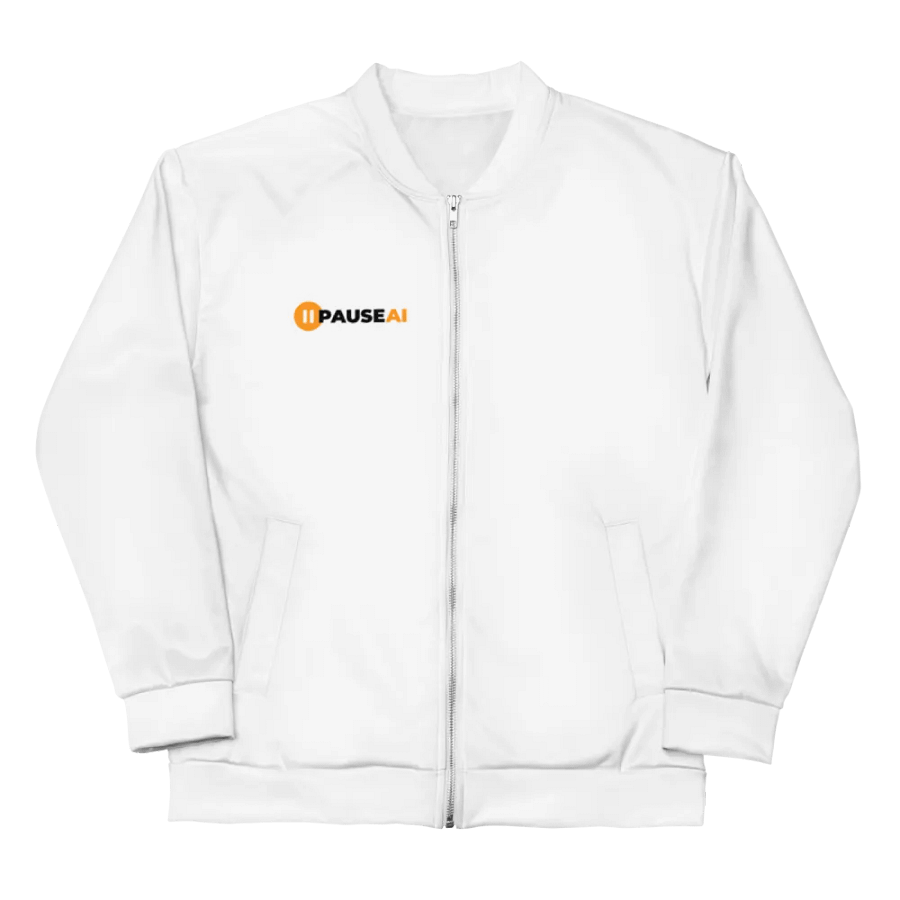 White Bomber Jacket (Unisex) product image (5)