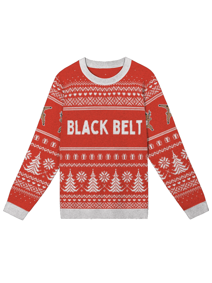 Black Belt Festive Reindeer Knitted Crewneck product image (1)