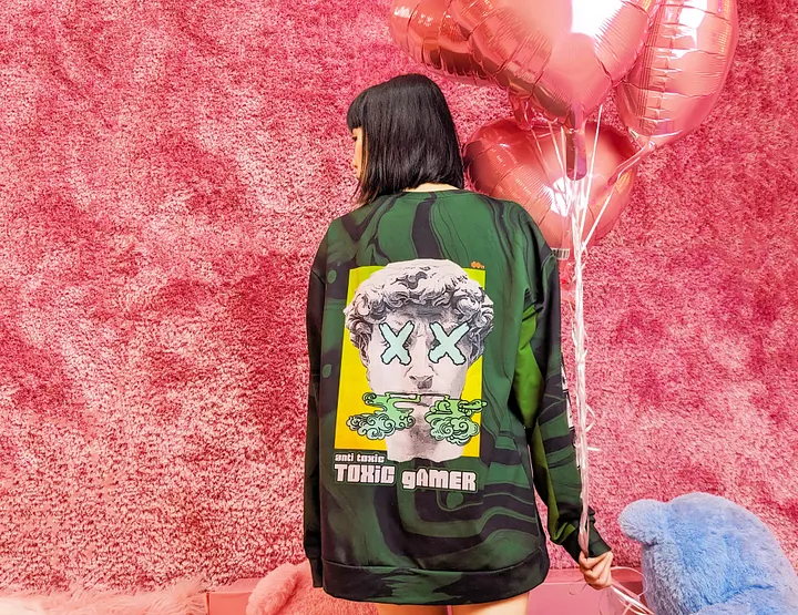 All-Over Print Anti-Toxic-Toxic-Gamer Sweatshirt product image (1)