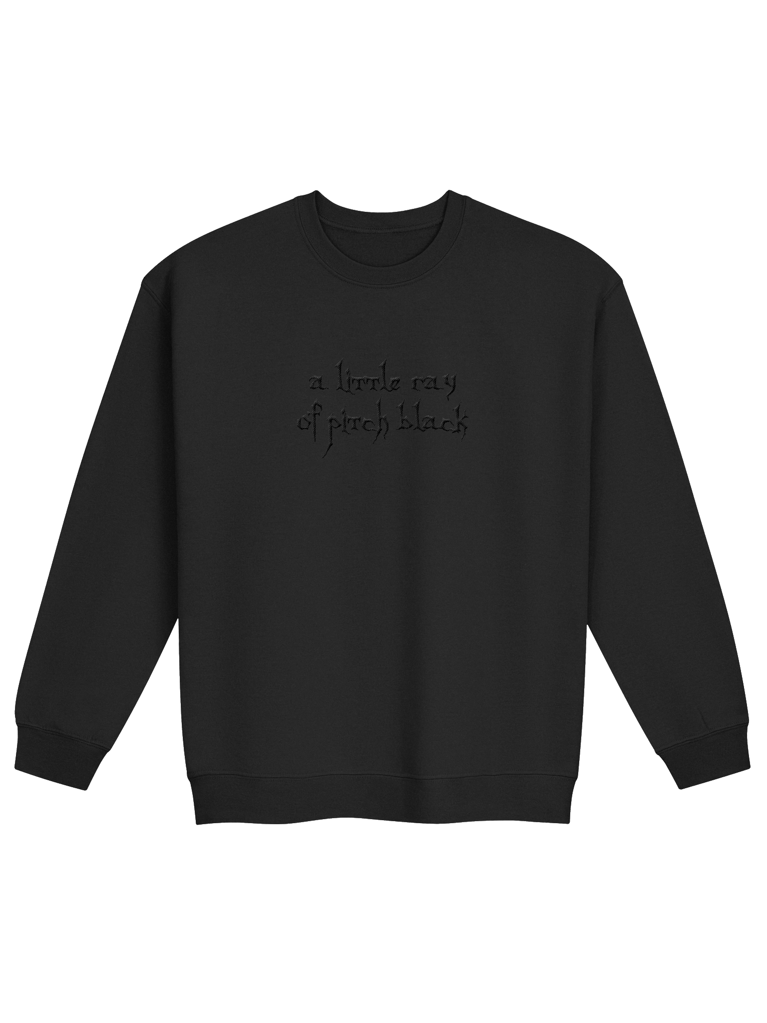 Pitch Black Embroidered Crewneck product image (1)