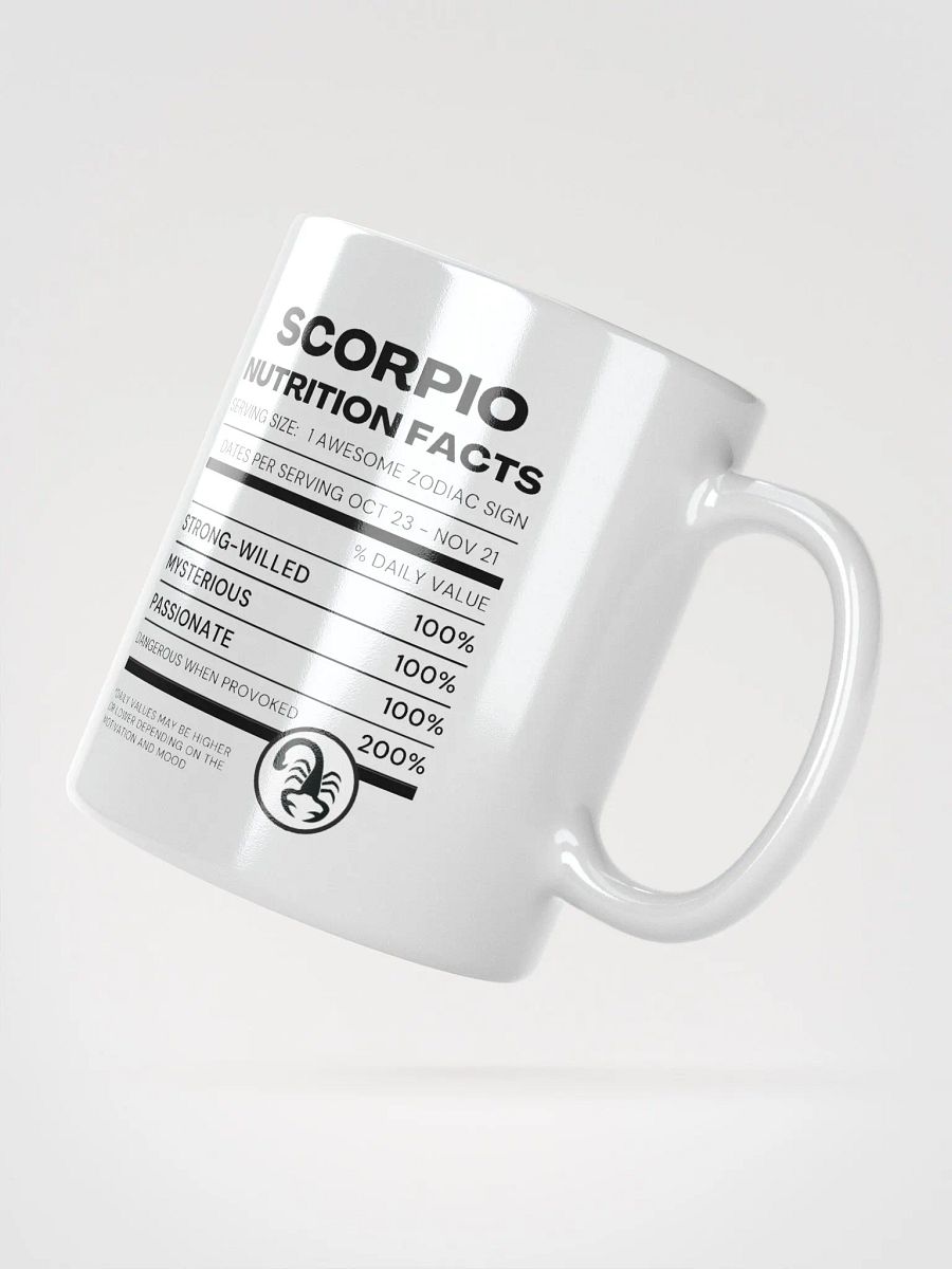Scorpio Nutrition Facts Mug product image (3)