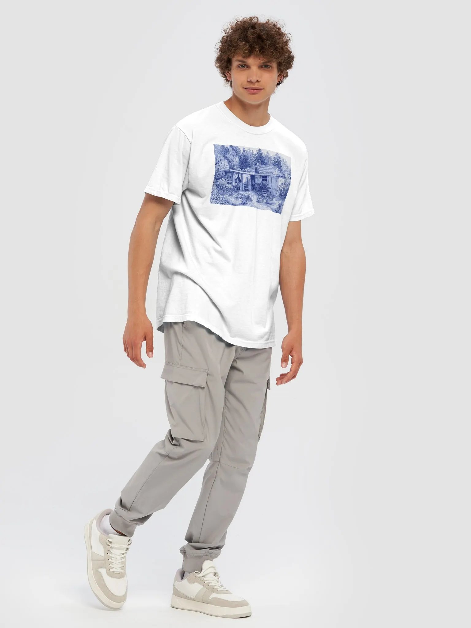 Cottage cabin illustration T-shirt product image (6)