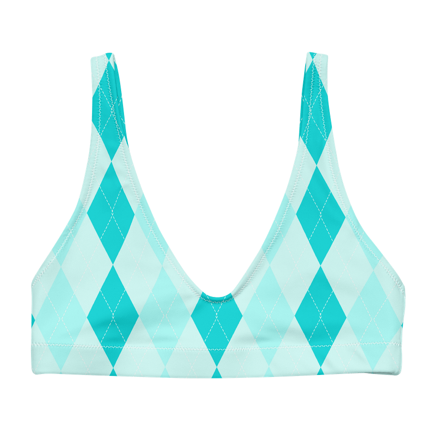 Blue Argyle Paradise Bikini Top product image (1)