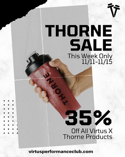 THIS WEEK ONLY! Take 35% off all products in our Thorne store. Go to our website and select “shop” to access the sale.