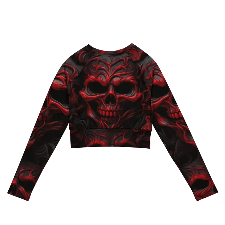 Eternal Red Skulls Recycled Crop Top product image (10)