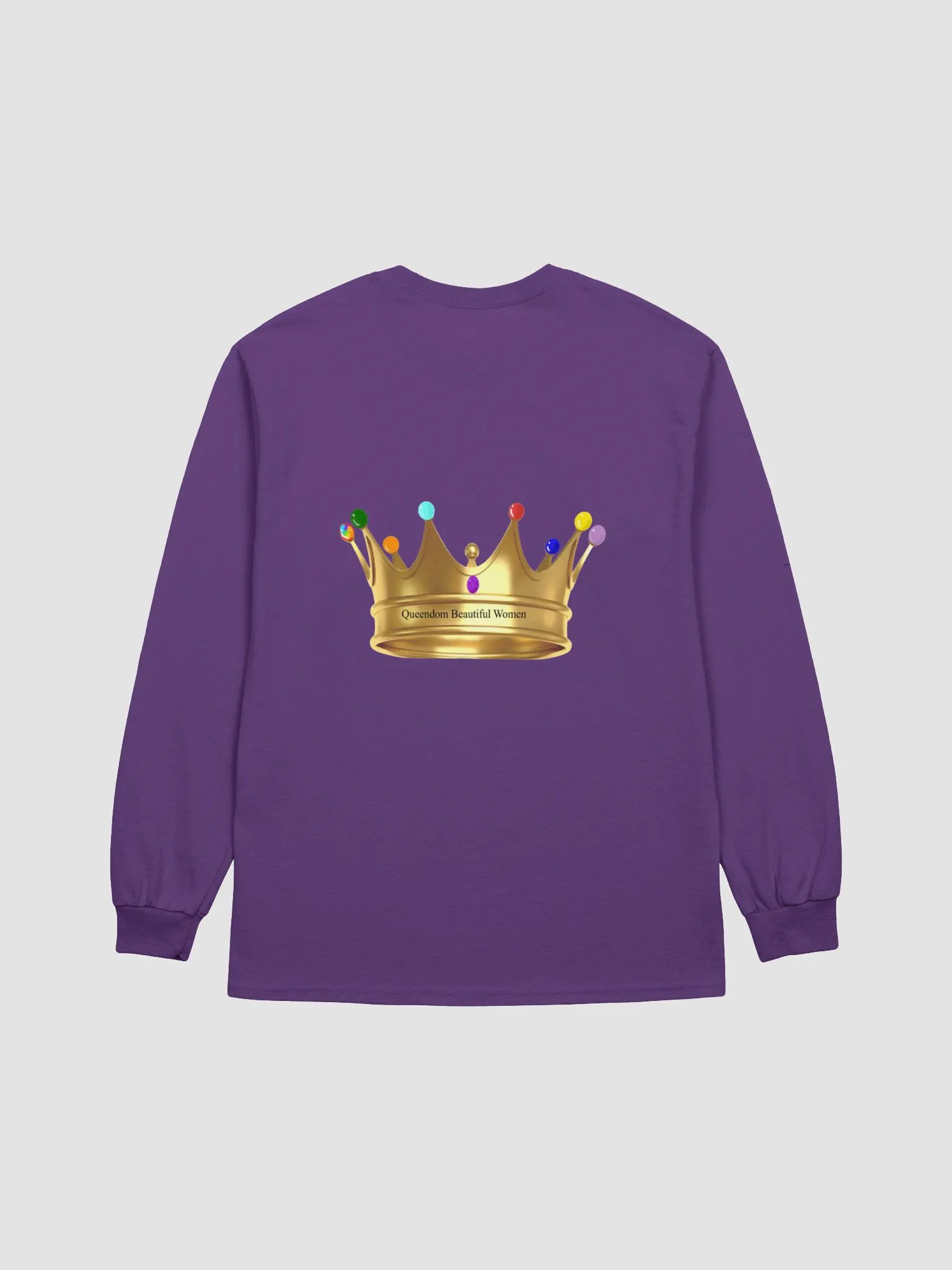 Queendom Beautiful Women Crown Jewel Long Sleeve Tee (TM) product image (4)