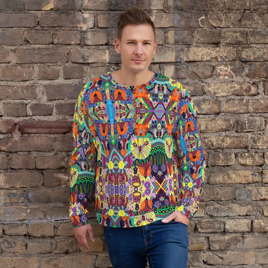 Abstract Doodle Animals Unisex Sweatshirt product image (4)