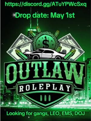 It’s happening! I’m officially launching my own #gtarpserver #fivemroleplay thus will be a #seriousrp #gta5 #server @Outlaw Roleplay 