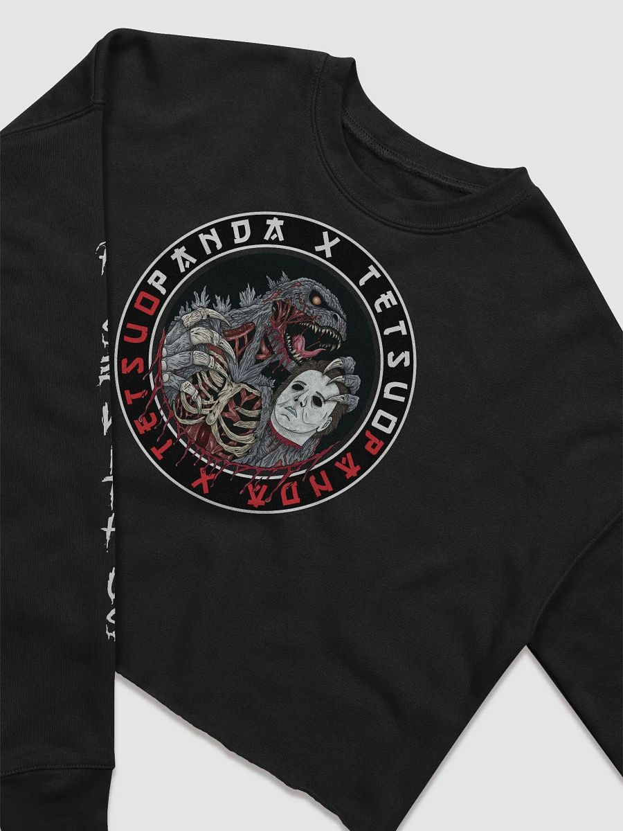 God of Carnage Bella+Canvas Women's Fleece Crop Sweatshirt (Northern Lotus Design) product image (3)