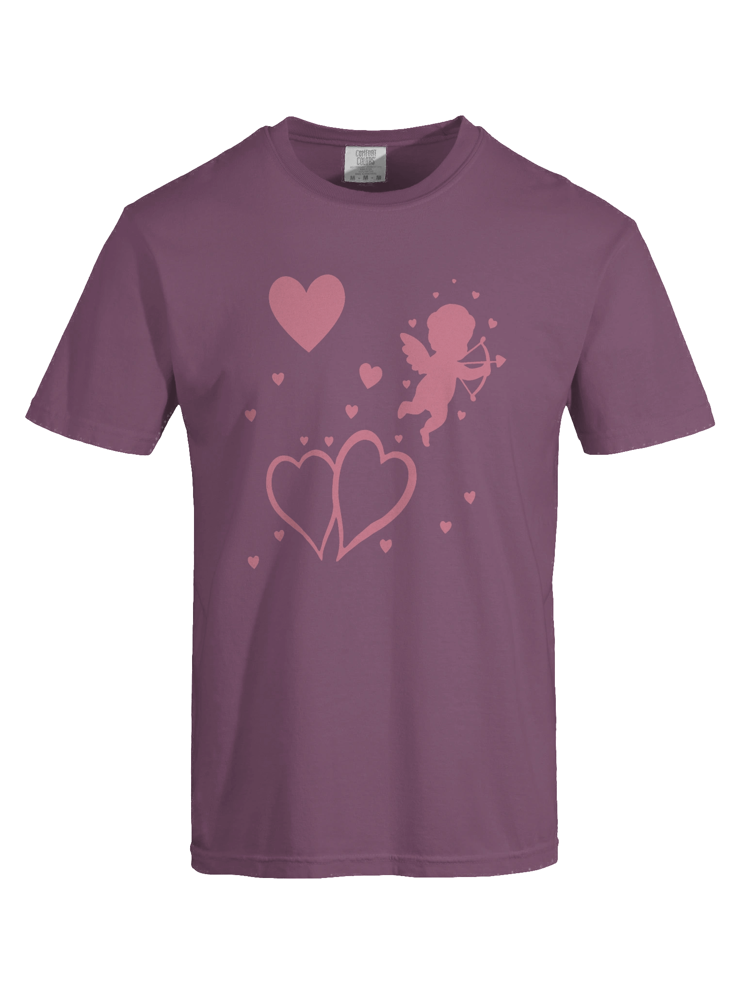 Cupid's Hearts Silhouette Garment Dyed T-Shirt product image (70)