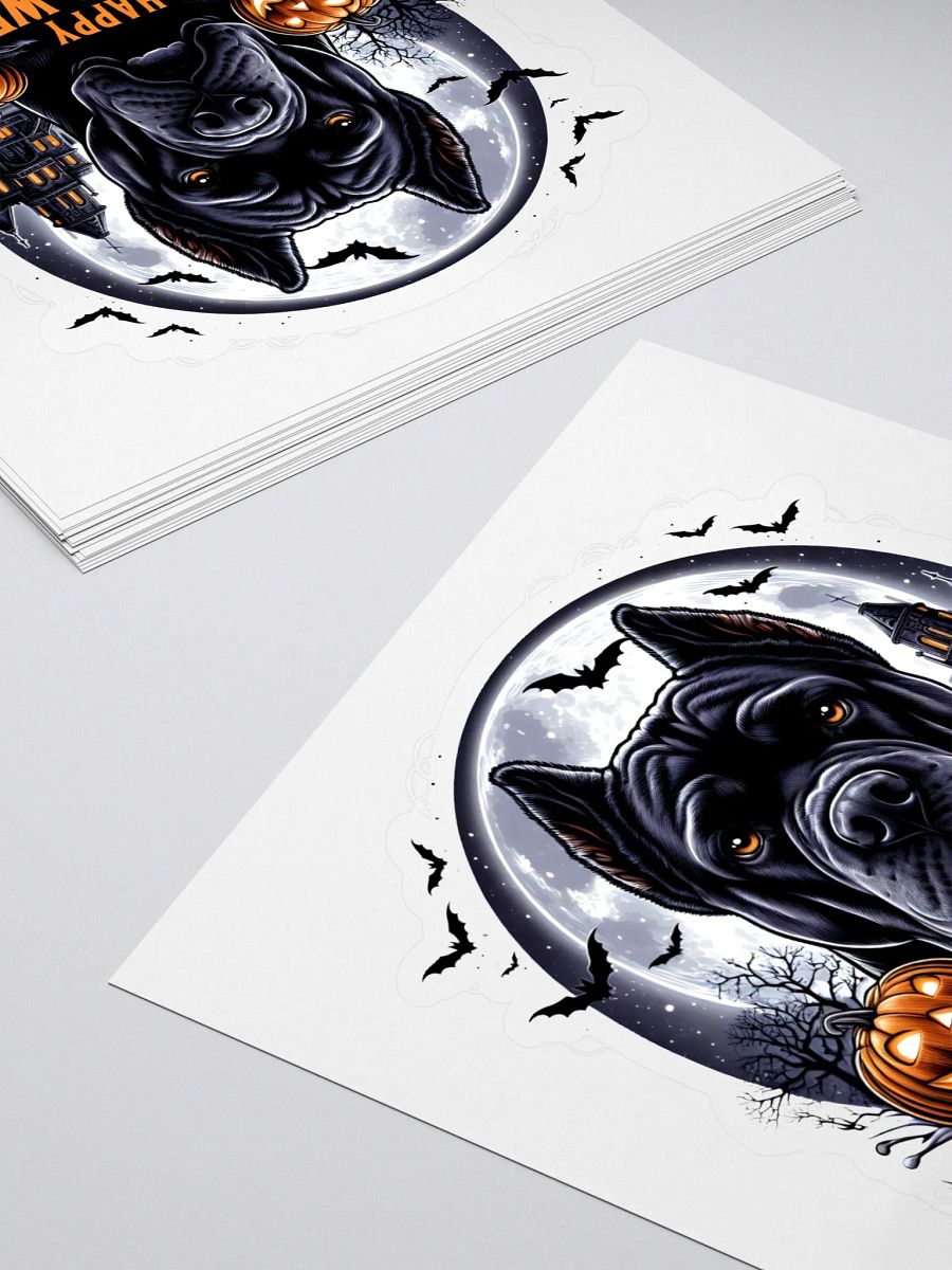 Cane Corso Witch Hat Halloween Sticker product image (4)
