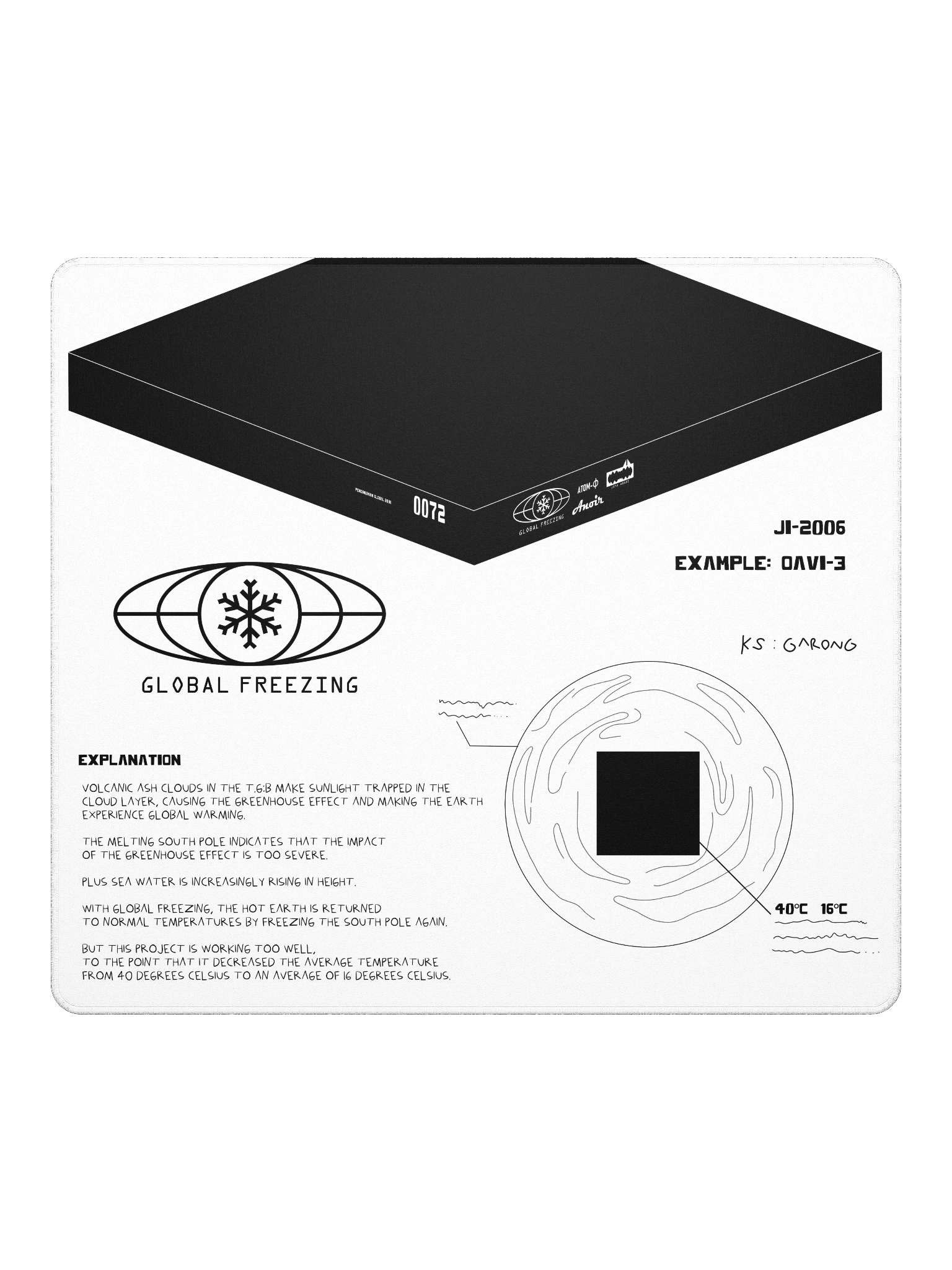 DESKMAT | GLOBAL FREEZING (WHITE EDITION) product image (2)
