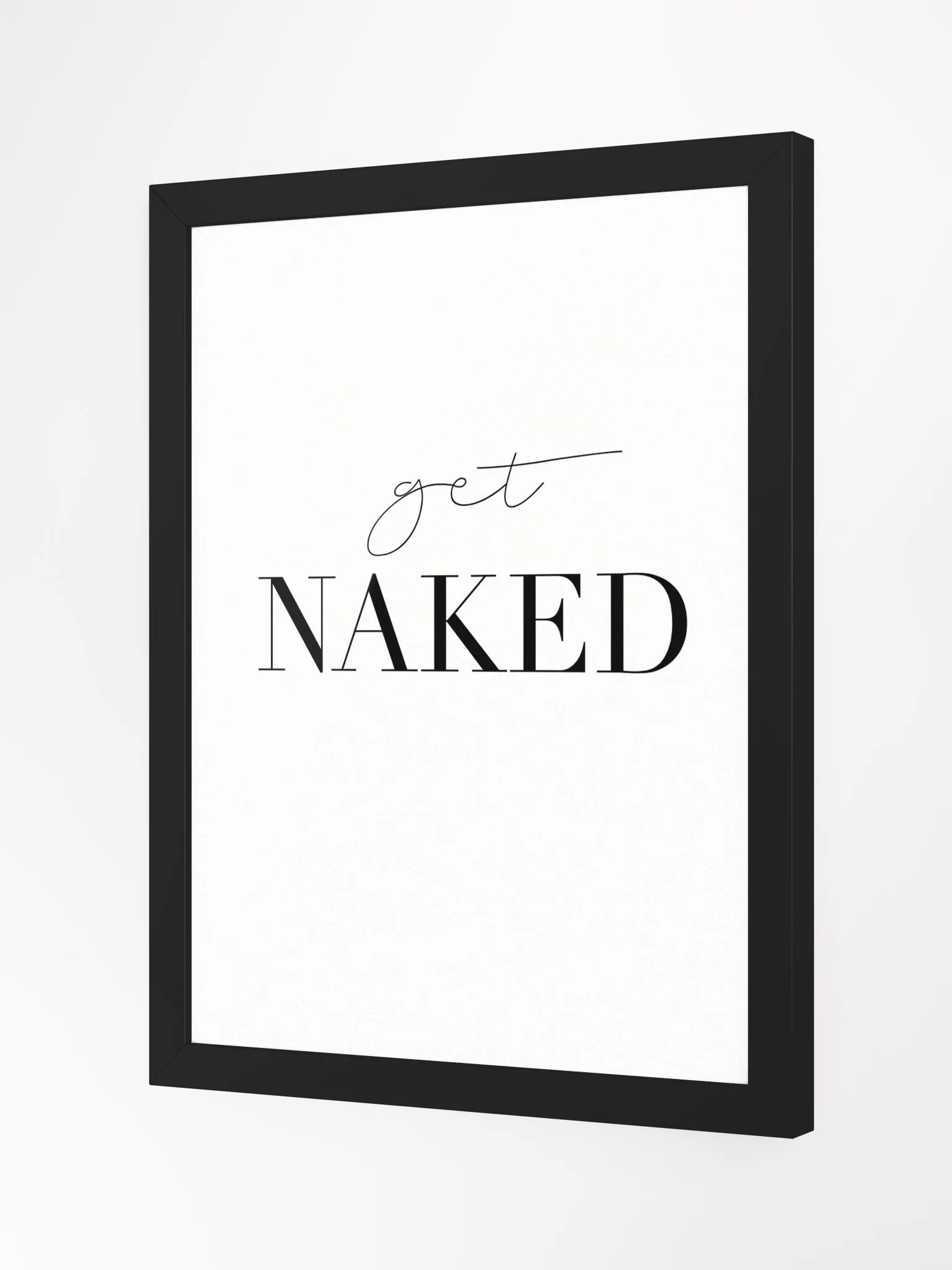 Naked Minimalism Framed Poster – Contemporary Abstract Wall Art | Elegant Monochrome Design | Premium Framed Décor for Modern Interiors product image (4)