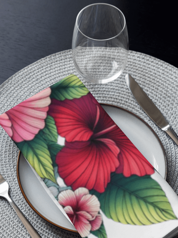 Orchid Oasis Cloth Napkin Set | AI Design flower product image (3)