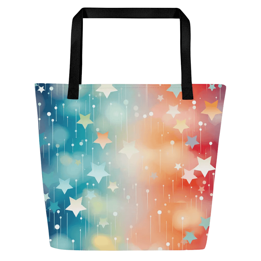 Starry Rainbow Dreams Polyester Tote Bag product image (2)