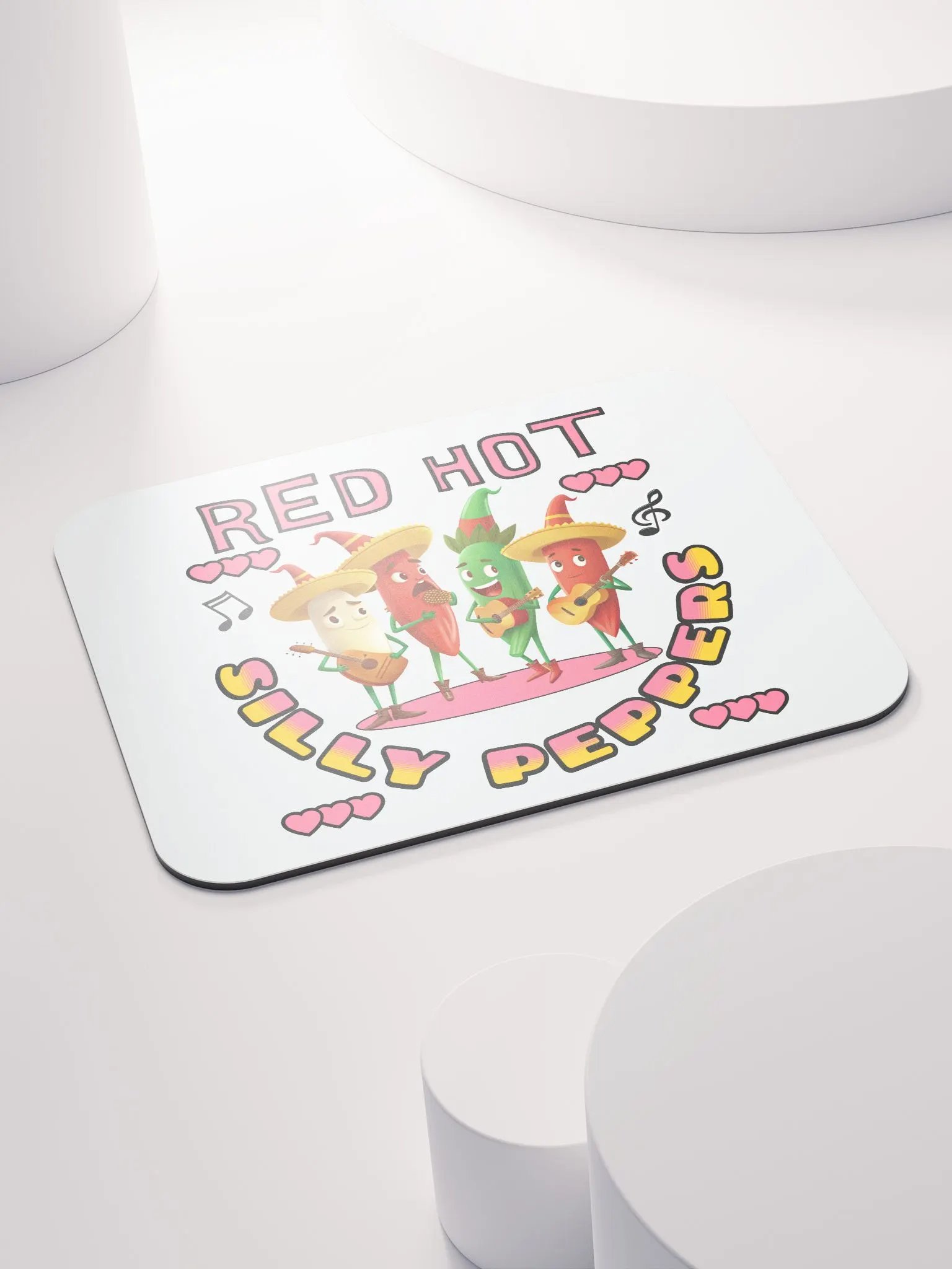 Red Hot Silly Peppers Mouse Pad product image (4)