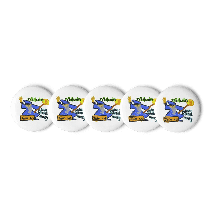 r/bitcoin Wizard Pins x5 product image (1)