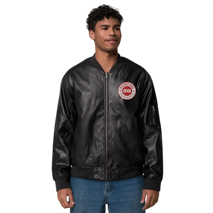 IFBNewsfeed.Org's Threadfast Apparel Faux Leather Bomber Jacket product image (2)