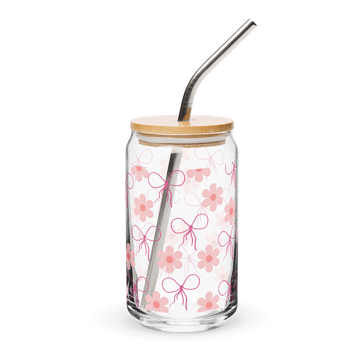 Couquette Pink Sipper Glass product image (1)