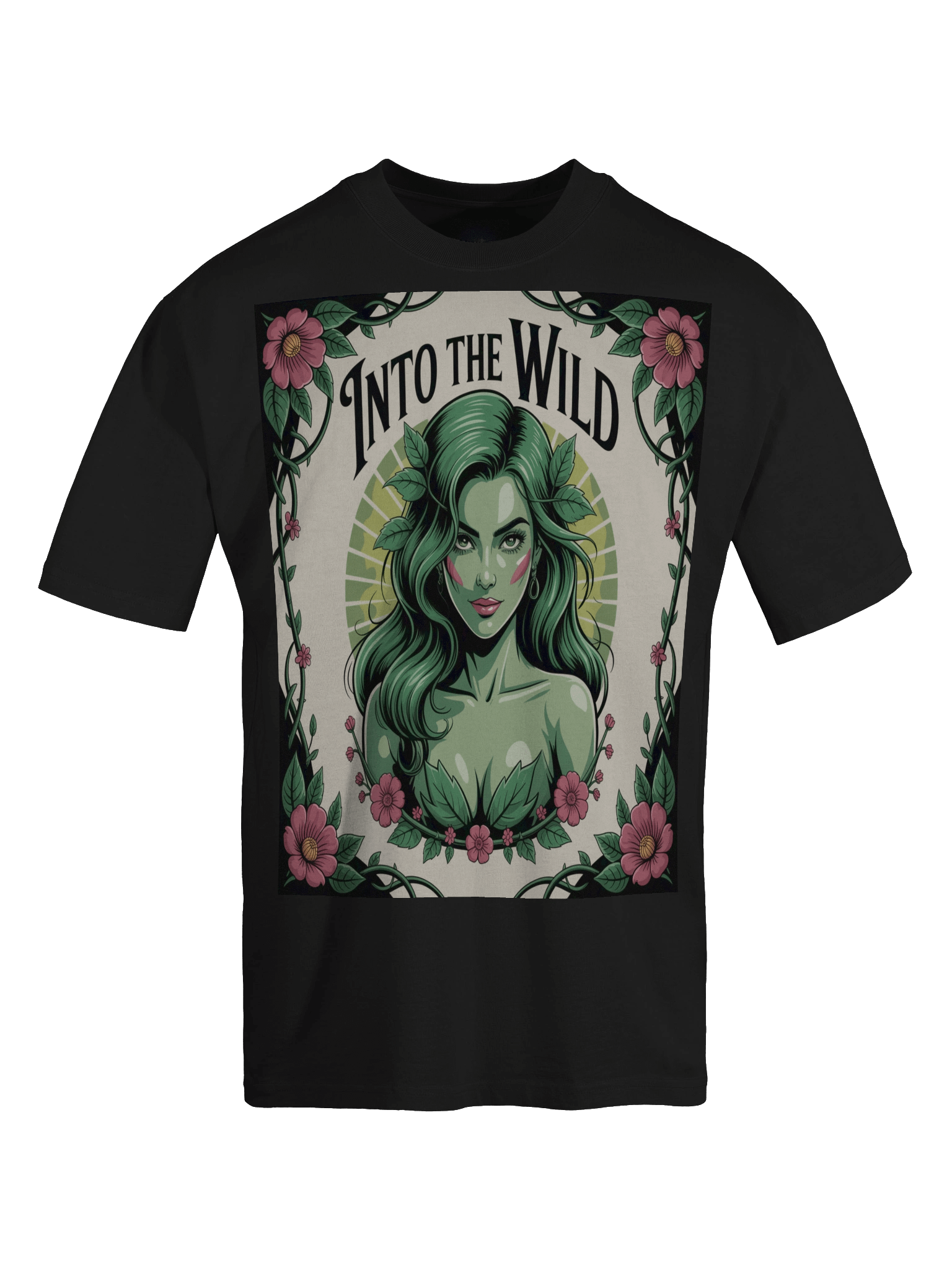 Into the Wild: Poison Ivy Enchanted Bloom Oversized Faded Unisex T-Shirt product image (1)