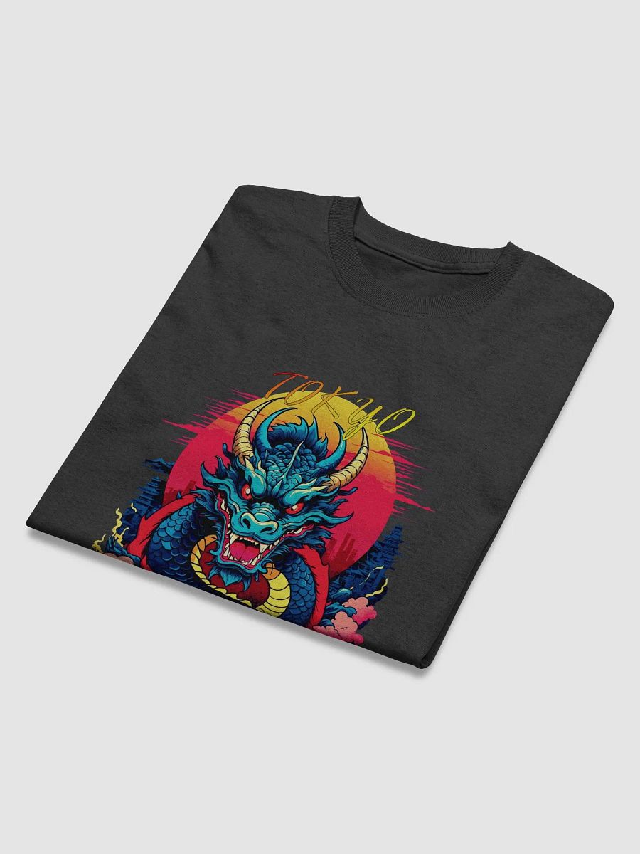Retro Asian Tokyo Dragon Sunrise T-shirt product image (4)