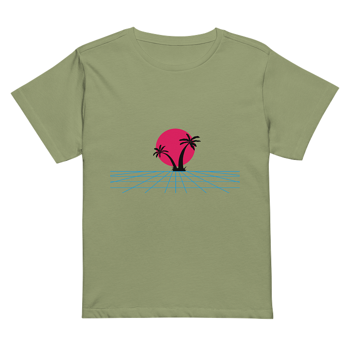 Vaporwave Sunset High-Waisted Tee product image (2)