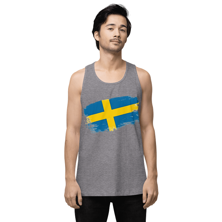 Men's Premium Tank Top Sweden Flag product image (1)