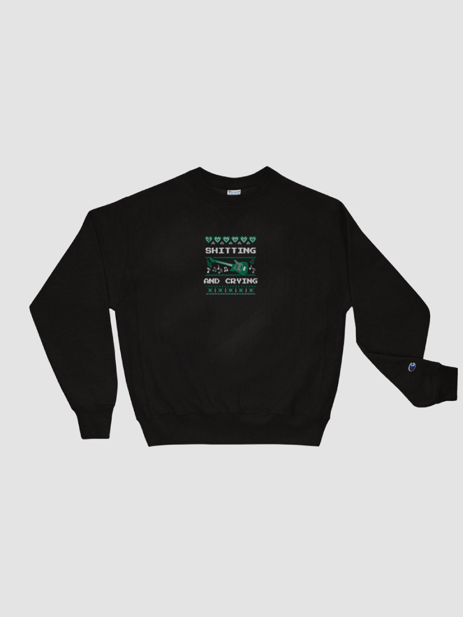 |Champion| Shitting and Crying Holiday Sweatshirt {Embroidered} product image (3)