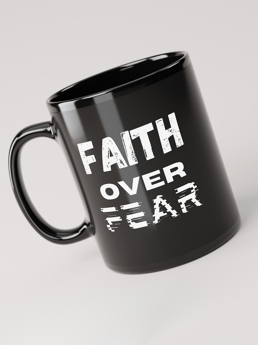 Faith Over Fear Black Glossy Mug product image (6)