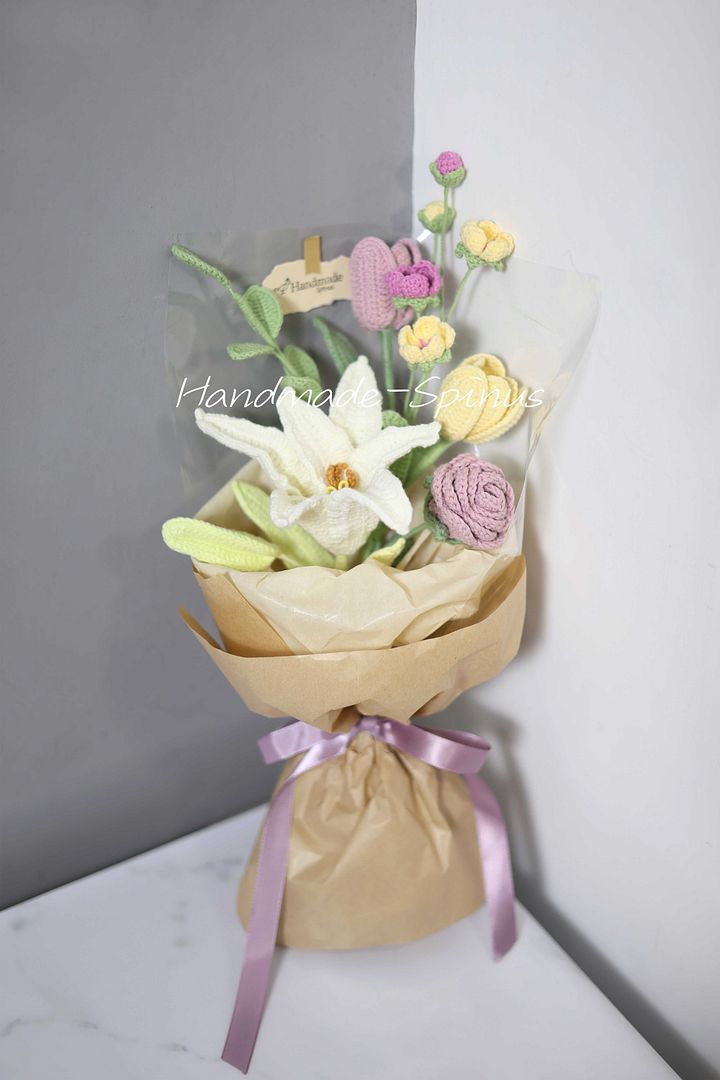 Spring Flower Dance Crochet Knit Bouquet product image (2)