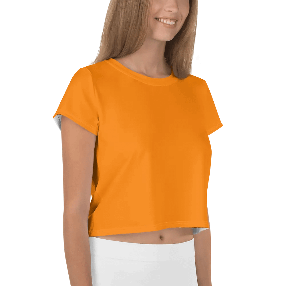 Plain Color Orange Crop Tee product image (4)