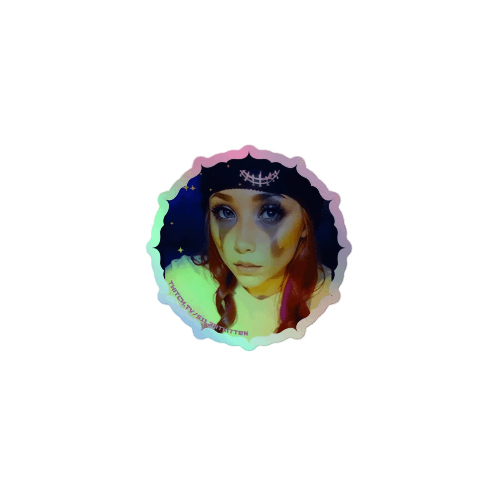 S1L3NTKITTEN Round Sticker product image (1)
