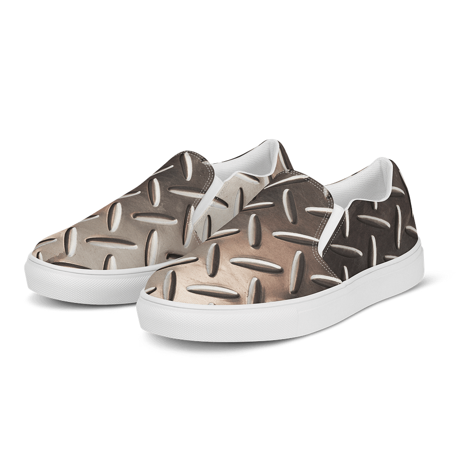 Industrial Chic Diamond Plate Slip-On Shoes product image (3)