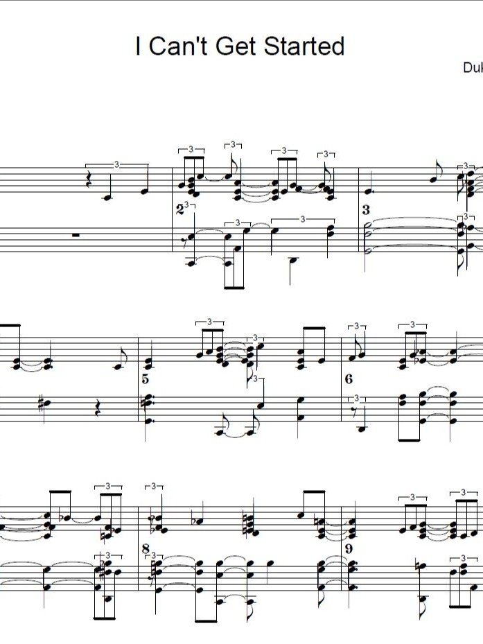 I can't get started - Piano sheet music product image (1)