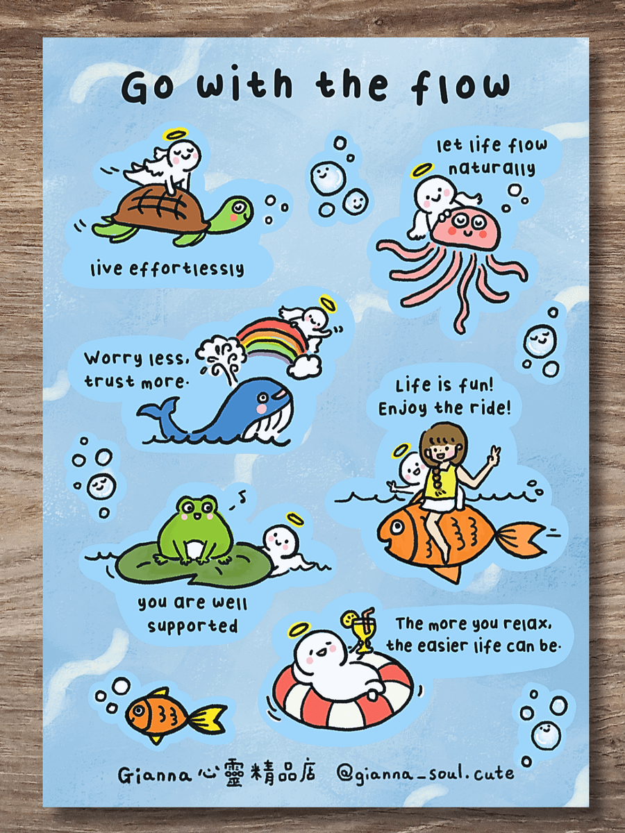 Go with the flow | Positivity Sticker Sheet product image (1)