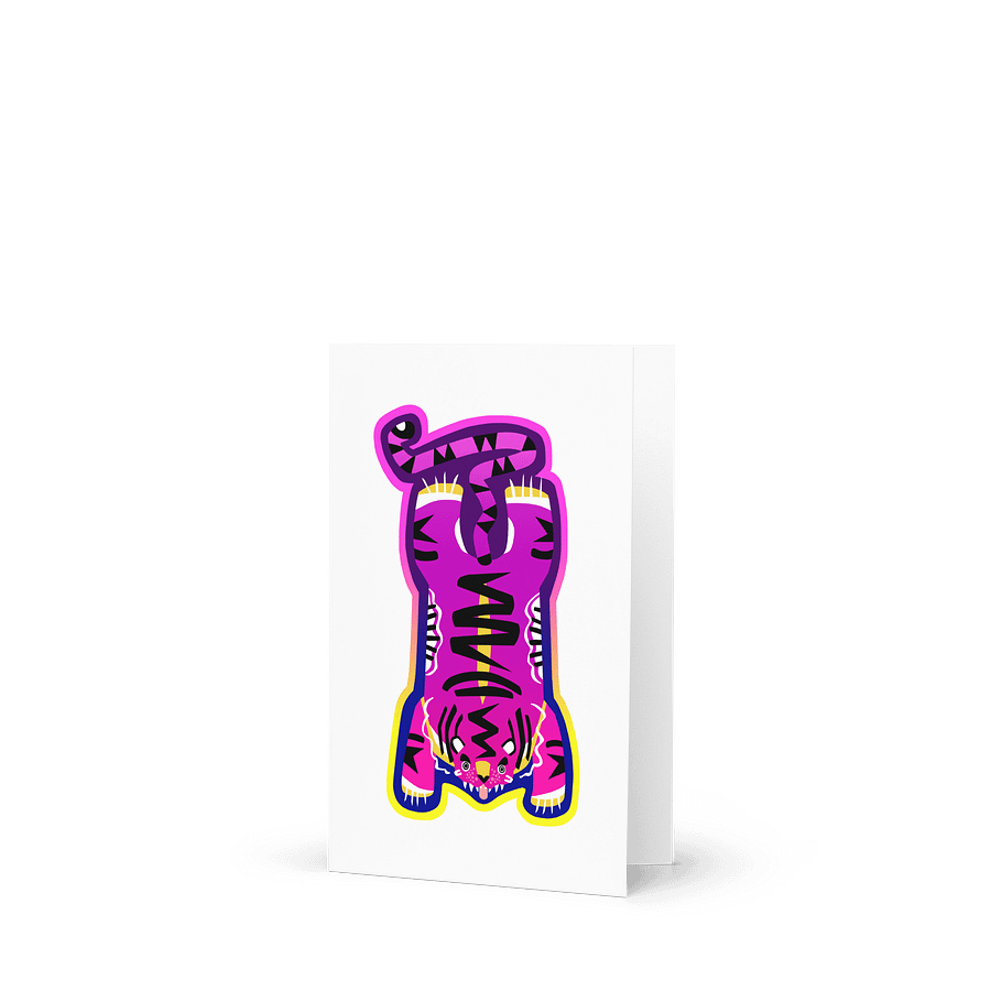Pink Electric Tiger - Greeting Card product image (1)