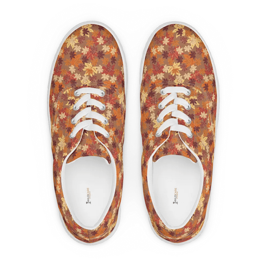 Autumn Leaves Lace-Up Canvas Shoes product image (5)