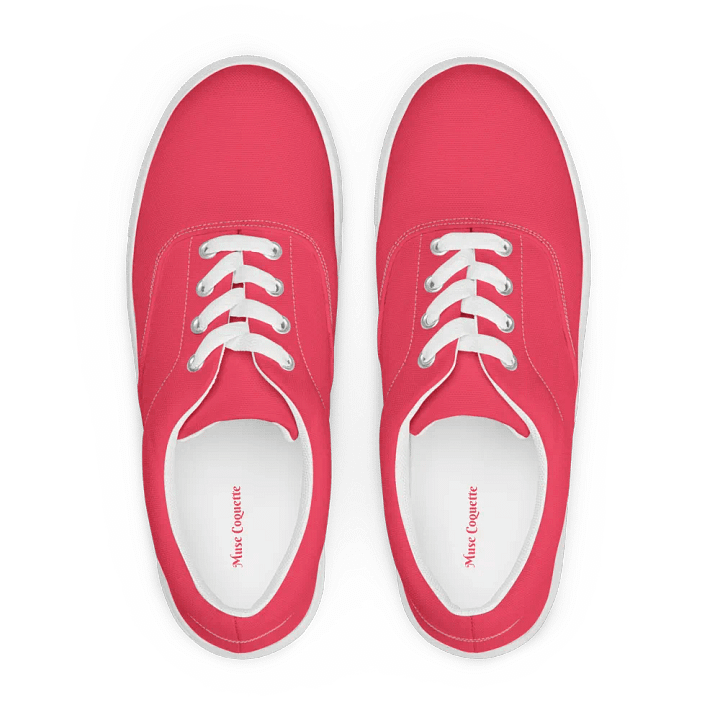 Muse Coquette Lace-Up Canvas Shoes (Strawberry pudding) product image (2)