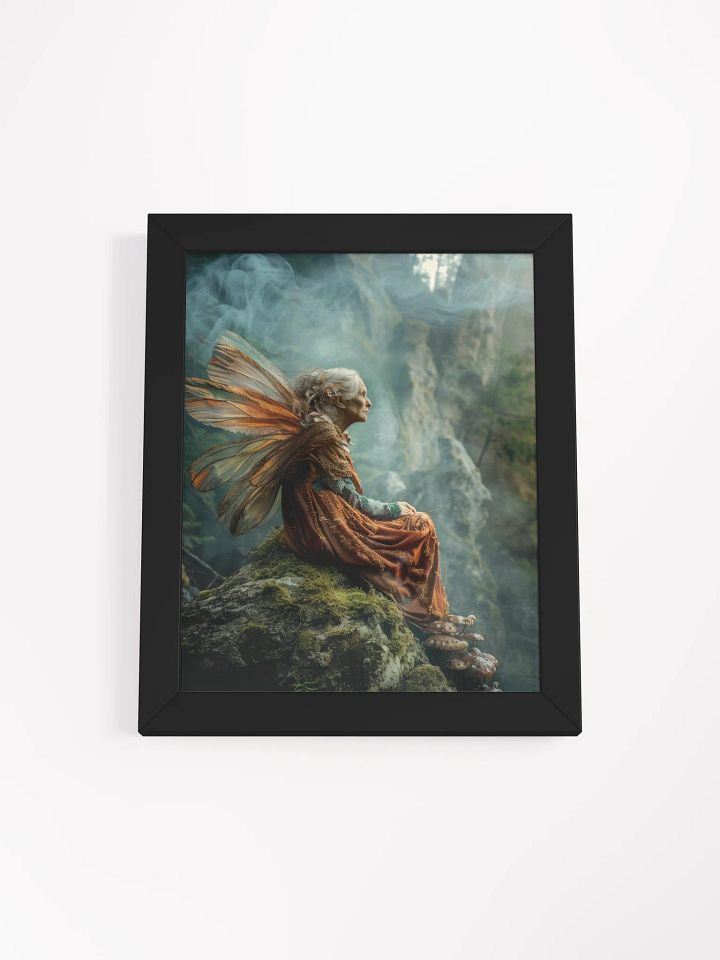 Elder fairy on a rock - Framed High Quality Matte Poster product image (1)